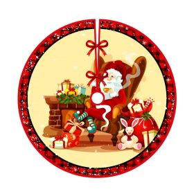 Christmas-tree Skirt Holiday Decoration Printing (Option: QJ Tree Skirt 16-120cm)