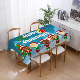 Printed Christmas Polyester Tablecloth Rectangular (Option: Style 19-140x140CM)