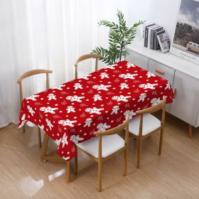 Printed Christmas Polyester Tablecloth Rectangular (Option: Style 5-140x180CM)