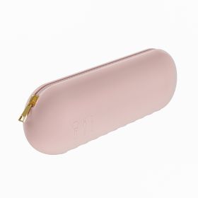 Silicone Makeup Brush Travel Storage Bag (Color: Pink)