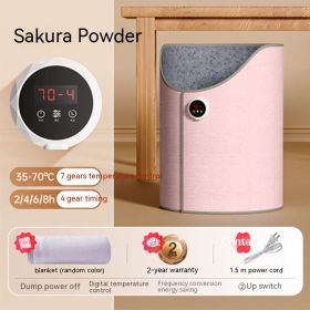 Electric Dormitory Knee Warmer Under Table Heater (Option: Cherry Blossom Powder-EU)