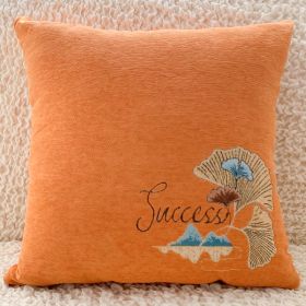 Bed Window Cushions And Pillowcases (Option: Orange C-45X45cm pillowcase)