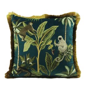 Simple Retro Green Gold Pillow Decoration (Option: Lemur-Pillow-45x45cm)