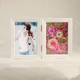 Three-dimensional Piano Paint Frame Solid Wood Photo Frame Gift Box (Color: Pink)