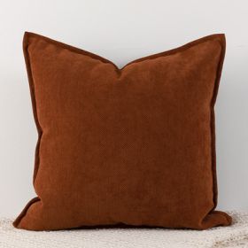 Living Room Sofa Herringbone Pattern Chenille Pillowcase (Option: Caramel color-45x45cm)