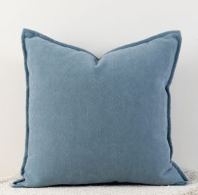 Living Room Sofa Herringbone Pattern Chenille Pillowcase (Option: Haze Blue-45x45cm)