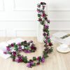 1pc 98.43inch/8.2ft Rose Artificial Flowers; Artificial Flower Christmas Garland; Fake Rose Vine For Wedding Home Room Decoration Spring Autumn Garden