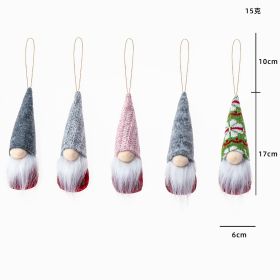 Hanging Christmas Plush Gnome Ornament Kids Room Home Decoration Doll 5-pc Set (Set: 2)