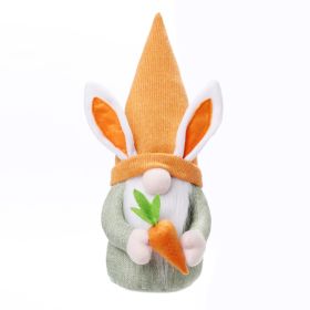 Easter Egg Dwarf Plush Ornament Kids Room Decoration Home Decoration Doll (Color: Orange)