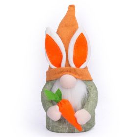 Bunny Dwarf Plush Ornament Kids Room Decoration Home Decoration Doll (Color: Orange)