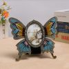 Butterfly Retro Metal Blue Photo Frame Oval Vintage Fashion Lightweight High Hardness Rhinestones Home Decor Ornament Embenllish