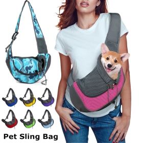 Pet Puppy Carrier S/L Outdoor Travel Dog Shoulder Bag Mesh Oxford Single Comfort Sling Handbag Tote Pouch (Color: Red, size: S)