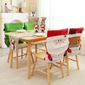 Christmas Decoration Creative Cute Old Man Snowman Envelope Chair Cover Home Restaurant Place Arrangement (select: wapiti)