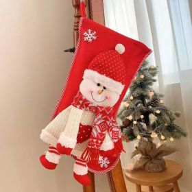 Christmas Stocking Socks Decorations for Home Christmas Ornaments Xmas Santa Claus New Christmas Gifts for New Year Gift Bag (Color: F-W102)