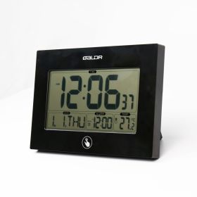 BIG DIGITS LIVING ROOM ATOMIC ALARM CLOCK WITH CALENDAR USA version (color 2: Black1)