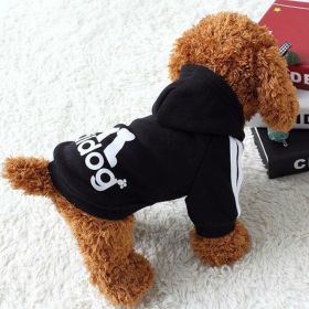 Two Legged Cotton Warm Dog Hoodie (Color: Black, size: 6XL)