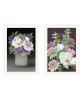 "Lilac & Wild Plum Bouquet" 2-Piece Vignette by House Fenway; Ready to Hang Framed Print; White Frame