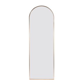 65 x 22 In Matel Arch Stand full-length mirror (Color: Gold)