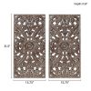 Botanical Panel Distressed Carved Wood 2-piece Wall Decor Set