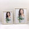 High Quality Metal Photo Frame Pearl European Home Ornament Table Decor Embellished Fashion Bedside Table Living Room Kids Adult