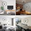 3 in 1 3D Frameless DIY Wall Clock Home Living Room Creative Wall Clock Acrylic Diy European Wall Stickers Decorative Wall Clock Watch Living Room Bed