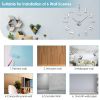 3 in 1 3D Frameless DIY Wall Clock Home Living Room Creative Wall Clock Acrylic Diy European Wall Stickers Decorative Wall Clock Watch Living Room Bed