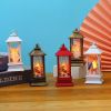 1pc Christmas Lantern Decoration; Vintage Style Hanging Electric Candle Oil Lamp; Christmas Ornaments For Tables & Desks; Holiday Home Decor