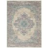 Grafix Persian Ivory/Pink 5'3" x 7'3" Area Rug, (5x8)