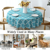 Tablecloth For Round Tables Waterproof Satin Resistant Washable Dining Table Protector