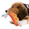 2023 New Sausage Dog Chew Toys TPR Indestructible Dog Toothbrush Toy Squeaky Fun Interactive Dog Toy for Small Medium Large Dogs