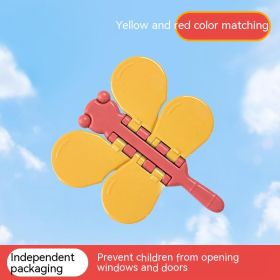 Children's Safety Protection Window Lock Punch-free Anti-pinching (Option: Yellow Red)