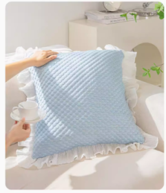 Modern And Minimalist Living Room Sofa Pillow Cover (Option: Blue-Single pillowcase)