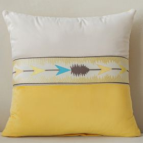 Solid Color Patchwork With Thickened Fabric Pillowcase Cover (Option: Golden-45X45cm pillowcase)