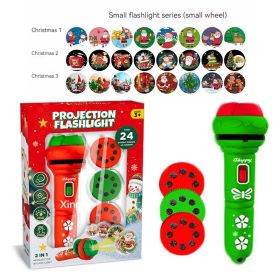 Children's Early Education Projection Flashlight Educational Toys (Option: Green-Window Color box)