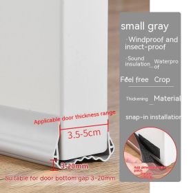 Door Crack Door Bottom Sealing Strip Window Windproof (Option: Small Gray 100cm)