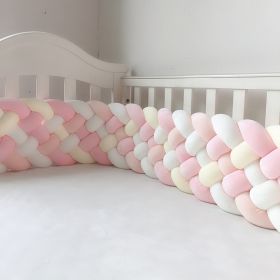 Six-strand Bed Fence Twist Braid New Hand-woven Long Knotted Pillow (Option: Light Pink Light Pink-6 Shares 360cm)