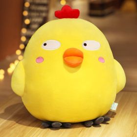 Cute Funny Expression Little Yellow Chicken Doll (Option: Oblique Eye Yellow Chicken-35x 50cm)